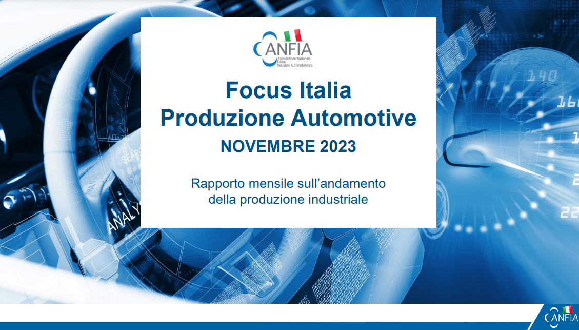 Automotive in Italia, Anfia: -2,4% a novembre 2023 vs 2022